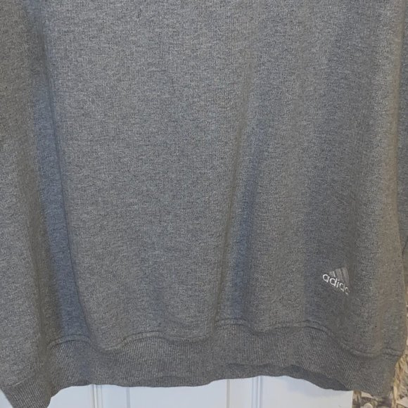 EUC Men's Sweater Vest Adidas Embroidered.  Men's Large Grey w/ white - Picture 3 of 3